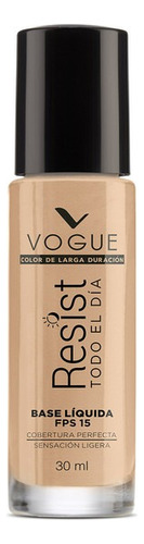 Base de maquillaje líquida Vogue Resist Resist Larga duración Base De Maquillaje Vogue Resist Todo El Día Tono Avellana 30Ml tono avellana - 30mL 30g