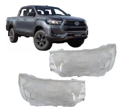 Lente Optica Acrilico P/ Toyota Hilux 2021 2022 2023 Sr