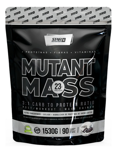 Suplemento en polvo Star Nutrition  Mutant Mass proteínas sabor cookies & cream en doypack de 1.53kg