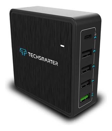 Techsmarter Cargador De Escritorio Multipuerto Usb-c Pd De 6