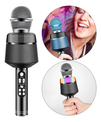 Micrófono Inalámbrico Bluetooth Karaoke Led Ultravoice