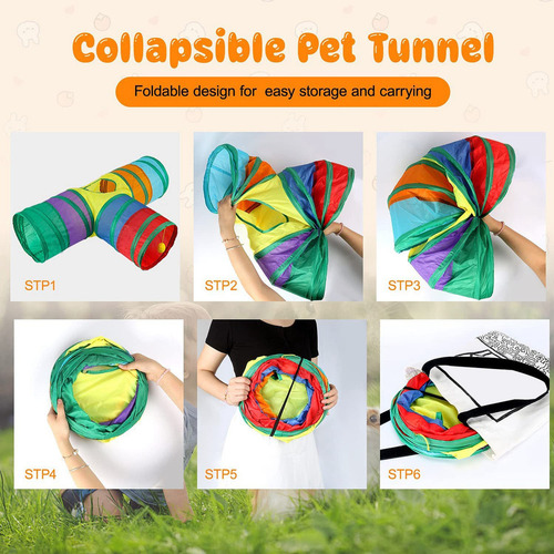 Túneles Y Tubos En Forma De Conejo Plegables De 3 Vías Para