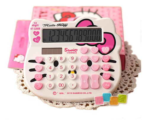 Calculadora Hello Kitty Sper Linda Calculadora De 12 Dgitos