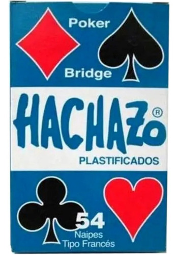 Juego 54 Cartas Poker Bridge Hachazo Tipo Frances Mundomania