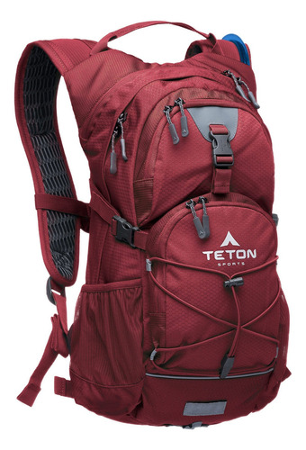 Mochila De Hidratación Oasis 22l Con Vejiga 3l Teton Sports Color Rojo Diseño De La Tela Lisa