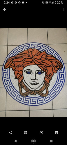Imagen 1 de 4 de Figura Mosaico Medusa De Versace 1.00 Dmto, Para Alberca