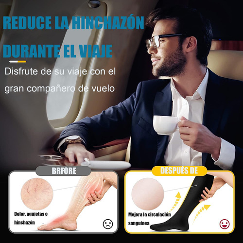 Calcetines De Compresión Mujer Y Hombre, 6 Pares De Medias