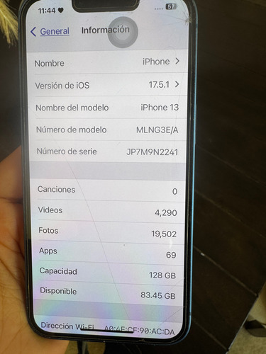 Celular iPhone 13 Color Azul (Usado)
