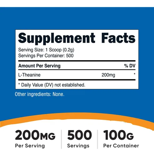 Supplement Nutricost L-theanine Powder 100g Gluten Free & No