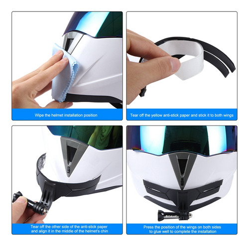 Casco Portátil Puluz Para Gopro, Mentonera Deportiva