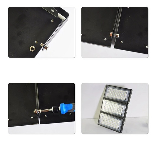 Imagen 6 de 10 de Pack X 4 Reflector Led Blanco 50w Bajo Consumo Exterior