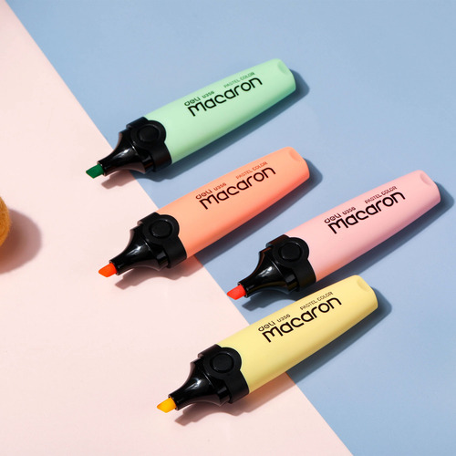 6pk Marcatextos Pastel Plumon Macaron Deli 4pz Resaltadores