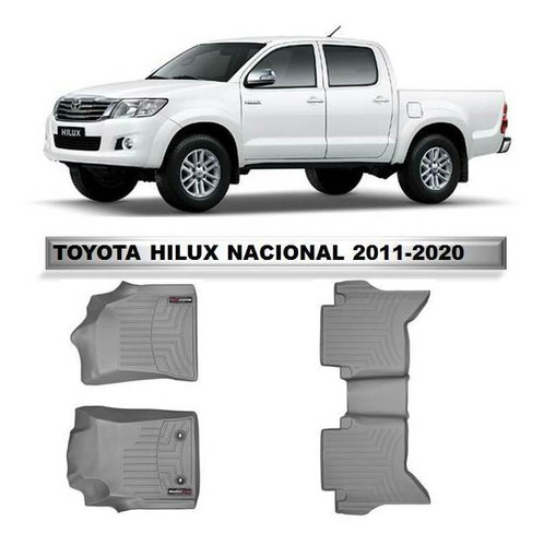 Weathertech Alfombra Bandeja Toyota Hilux Nacional Gris