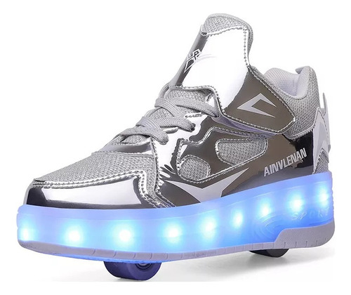 Zapatos Recargables Para Niños Con Luces Led, Patines