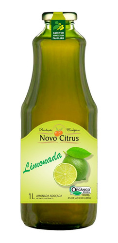 Suco Tropical Orgânico Limonada Novo Citrus 1000 Ml Limão