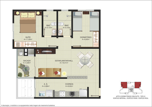 Imagem 24 de 24 de Apartamento Em Rio Caveiras, Biguaçu/sc De 107m² 2 Quartos À Venda Por R$ 342.420,00 - Ap1801211-s