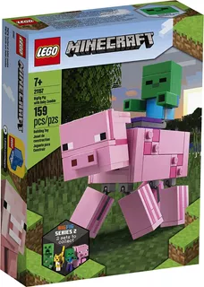 Lego Minecraft 21157 Minecraft Bigfig Cerdo Con Bebé Zombie