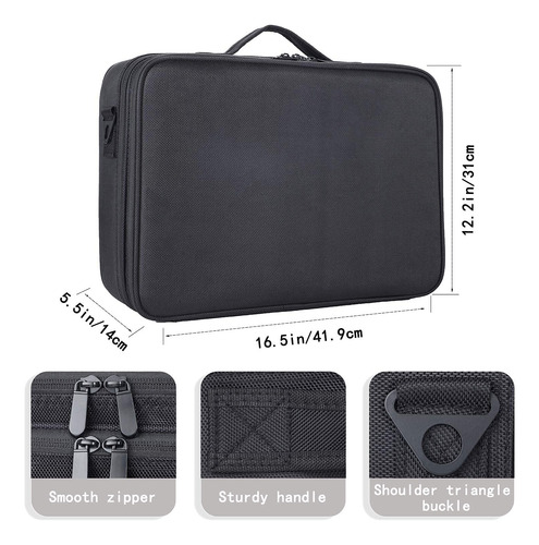 Estuche De Maquillaje De Viaje Jourmon Negro Puro Color