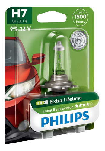 Ampolleta Long Life H7 De 12v Y 55w Base Px26d Philips