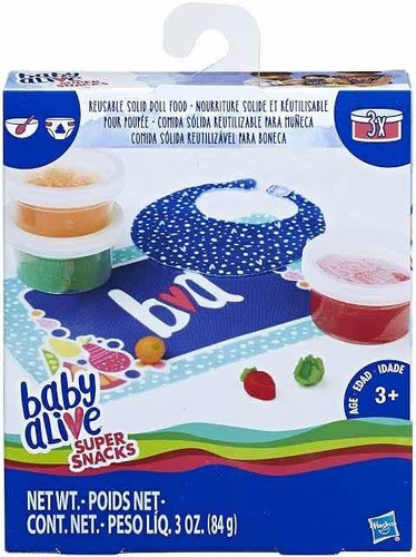 Baby Alive Super Snacks Comida Solida Reutilizable P/ Muñeca