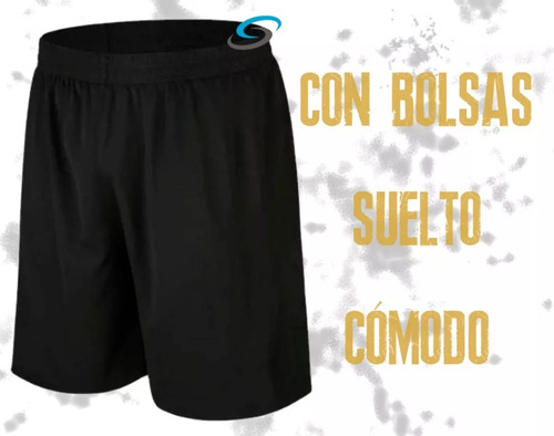Short Cómodo Suelto Con Bolsas Ejercicio Correr Gym Rw Roy