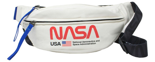 Cangurera Nasa Riñonera Deportiva Para Hombre Moda Sarosa Color Blanco