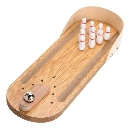 Mini Juego De Bolos De Mesa, Tablero De Madera De Mesa, Mini