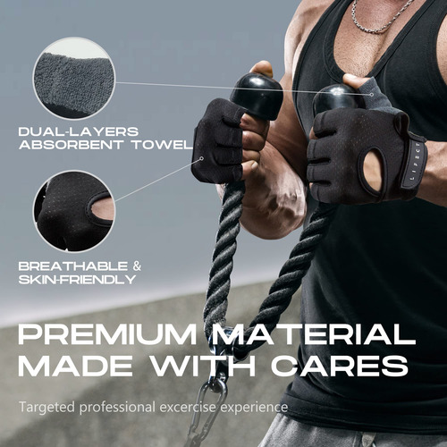 Lifect - Guantes De Entrenamiento Transpirables Esenciales,