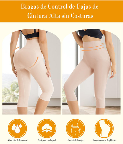 Pantalones Moldeadores Para Mujer Elástico Control De