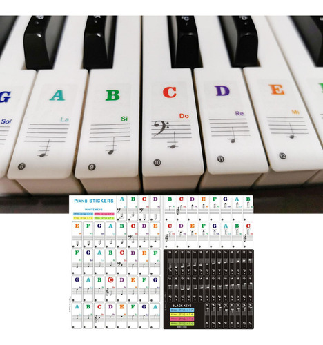 Pegatinas De Teclado De Piano Para 88/61/54/49 Key.