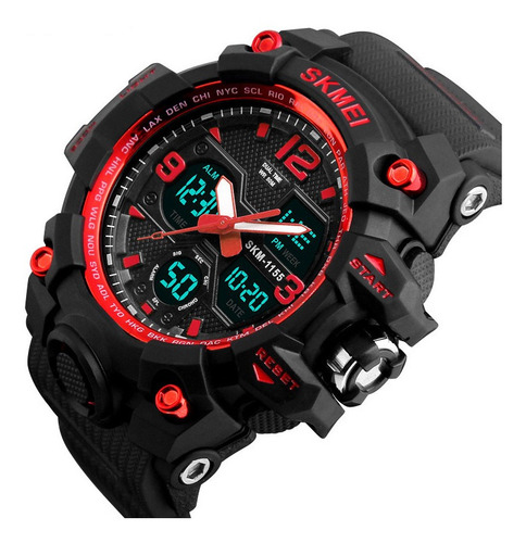 Reloj Deportivo Dual Skmei - Rojo Resistente Al Agua 