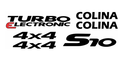 Kit Emblema Adesivo Resinado S10 Colina 4x4 Turbo Kitr17 Fgc
