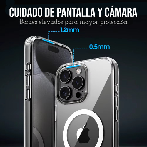Funda Iphone 16 Pro Max Magnética Macsafe Transparente Iphone 16 Pro Max