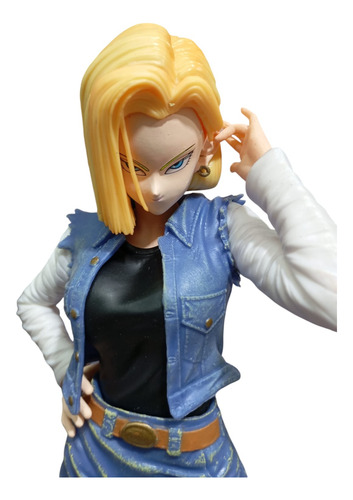 Figura Acción Androide 18 & Krilin Dragón Ball Z 30cm