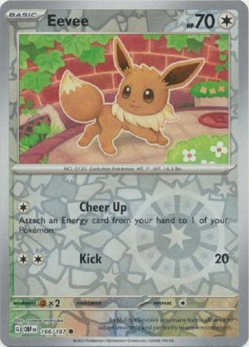 Eevee 166/197 Reverse Holo Comun Pokemon Tcg
