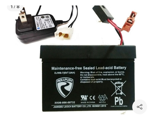 Imagen 1 de 5 de Cargador Con Pila Para Montables Eléctricos Prinsel 6volts