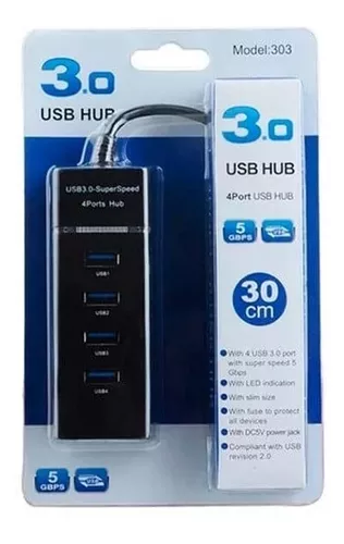 HUB USB 3.0 4 PUERTOS ALTA VELOCIDAD