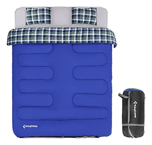 Kingcamp Double Sleeping Bag For Adults 2 Person, Camping L