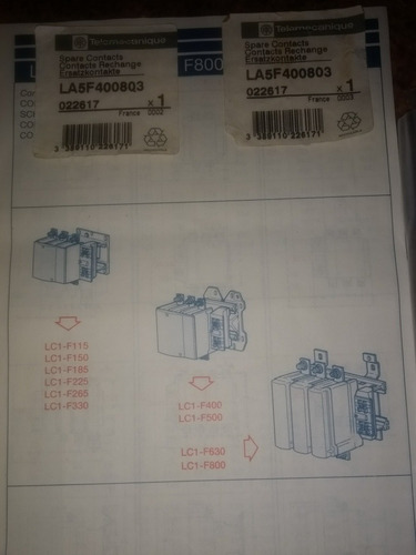 Juego De Contactos Principales Para Contactor Lc1-f400