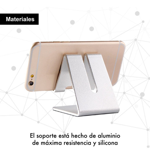 Imagen 4 de 10 de Soporte Universal De Aluminio Para Tablets Y Celulares