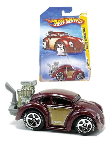 Hot Wheels Volkswagen Tooned Beetle Fusca Pneu Goodyear Raro