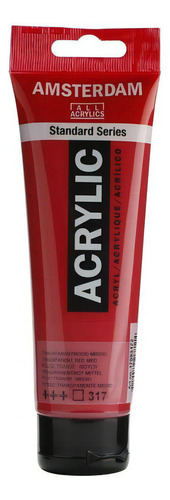 Tinta Acrílica Amsterdam Vermelho Transparente Médio 120ml