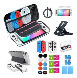 Kit De Accesorios Funda Para Nintendo Switch Oled Estuche