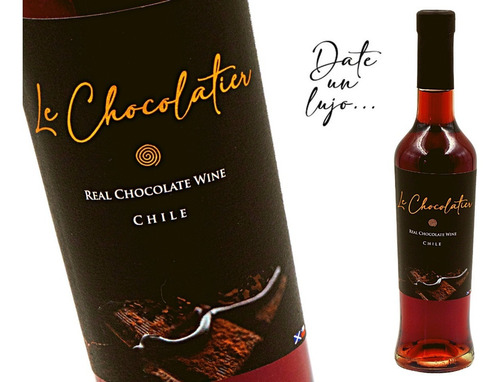 Imagen 2 de 4 de Pack 3x Vino De Chocolate Le Chocolatier 375cc Ideal Regalo
