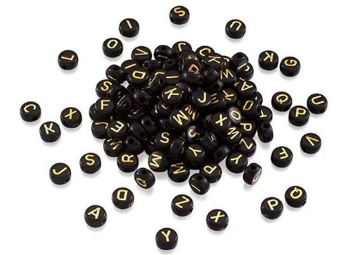 Imagen 4 de 8 de Separador Letra De Acrilico 6mm Bisutería Pulsera 200 Piezas