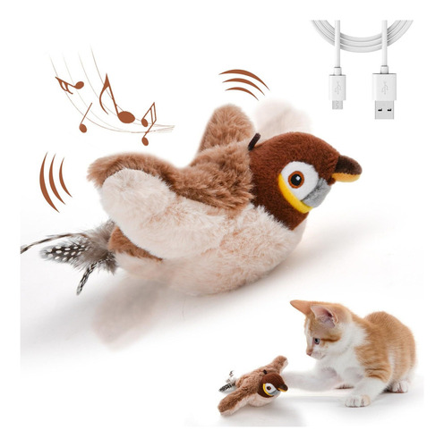 Un Juguete Interactivo For Gatos Con Un Pájaro Que Habla