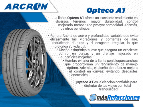 Llanta 215/50r17 95w Arcron Opteco A1 Índice De Velocidad W