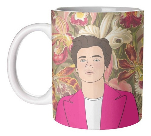 Taza De Ceramica Harry Styles Flores