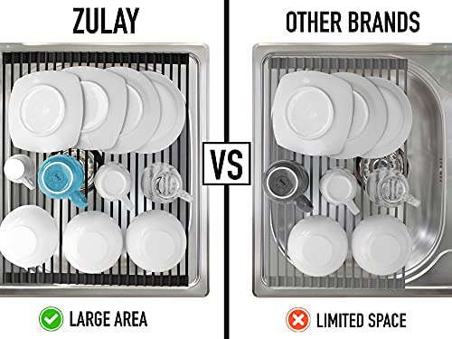 Zulay Kitchen - Escurridor De Platos Enrollable Grande - Var