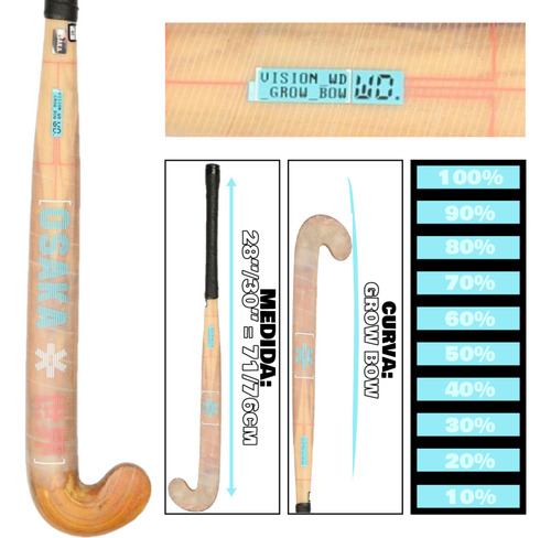 Palo De Hockey Osaka Vision Wd Grow Bow Aqua Pink Mix